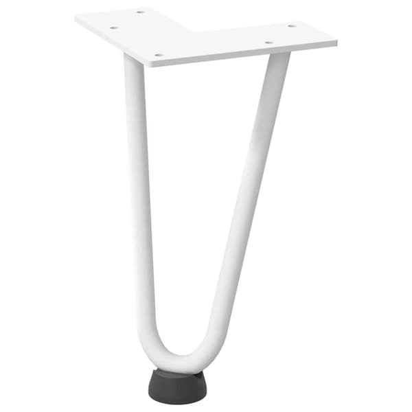 vidaXL Hiusneula jalat sohvapöydälle 4 kpl valkoinen 20 cm umpiteräs