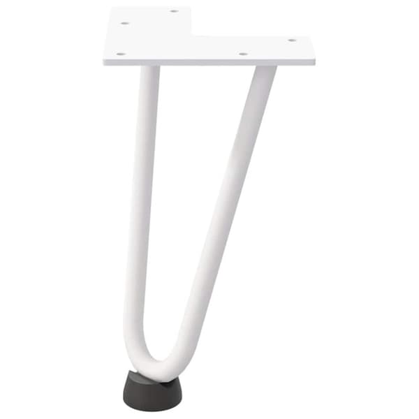 vidaXL Hiusneula jalat sohvapöydälle 4 kpl valkoinen 20 cm umpiteräs