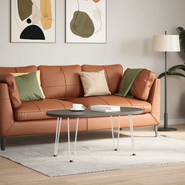 vidaXL Hårnålsformade bordsben 4 st vit 42 cm massivt stål