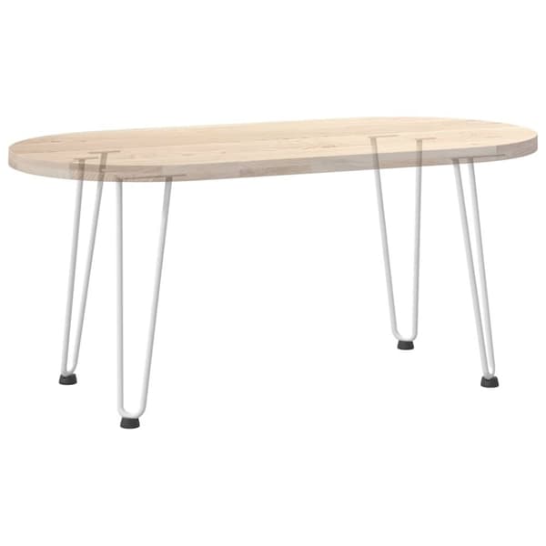 vidaXL Hårnålsformade bordsben 4 st vit 42 cm massivt stål