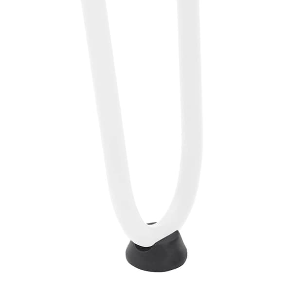 vidaXL Hårnålsformade bordsben 4 st vit 42 cm massivt stål