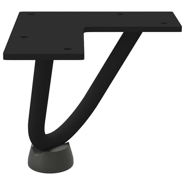 vidaXL Sohvapöydän hiusneulajalat 4 kpl musta 10 cm täysteräs