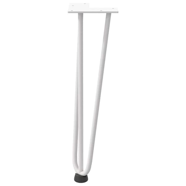 vidaXL Hiusneula jalat sohvapöydälle 4 kpl Valkoinen 42 cm umpiteräs