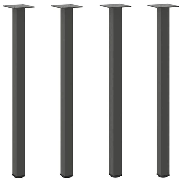 vidaXL Konsolipöydän jalat 4 kpl antrasiitti 72-74 cm teräs