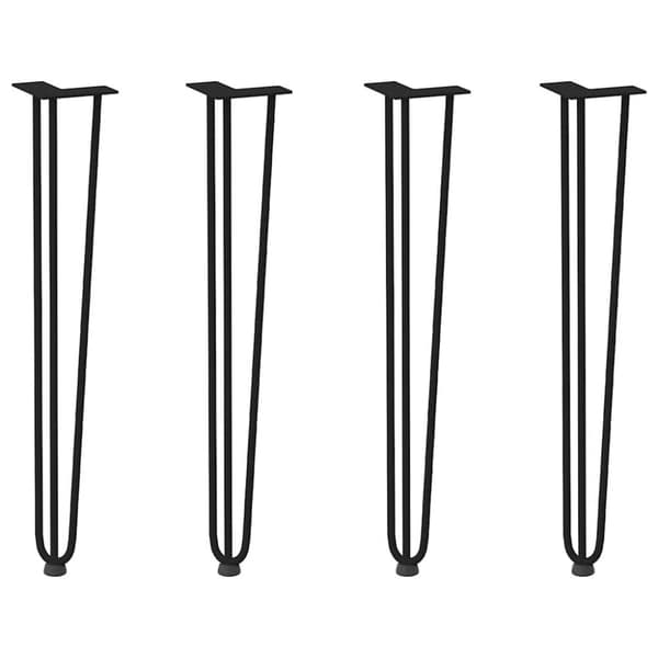vidaXL konsolipöytien neulajalat, 4 kpl, musta, 72 cm, täysteräs