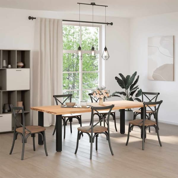 vidaXL Konsolipöydän jalat 4 kpl musta 72-74 cm teräs