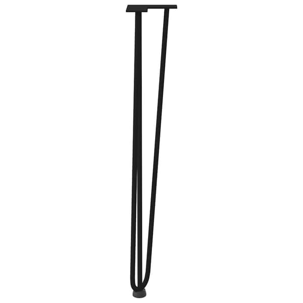 vidaXL Hårnålsformade bordsben 4 st svart 72 cm massivt stål