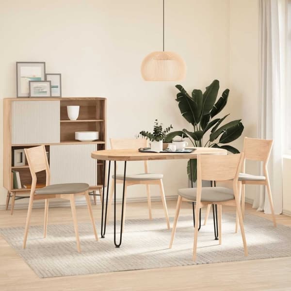 vidaXL Hårnål bordben 4 stk svart 72 cm solide stål