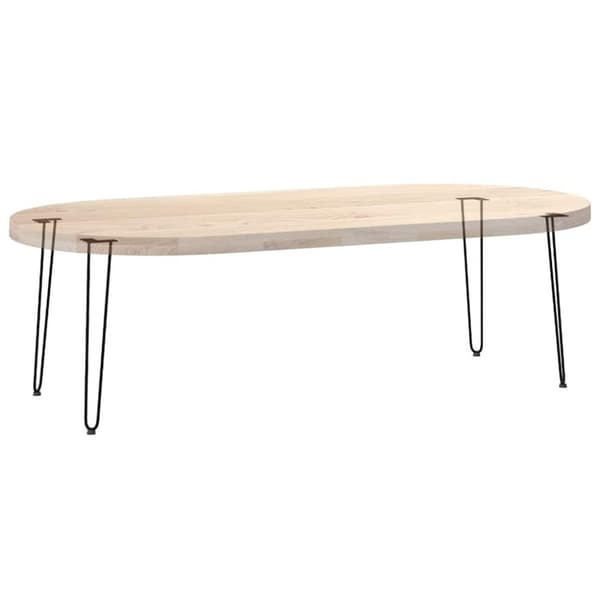 vidaXL Hårnål bordben 4 stk svart 72 cm solide stål