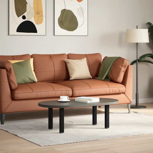 vidaXL Soffbordsben 4 st svart 42-44 cm stål