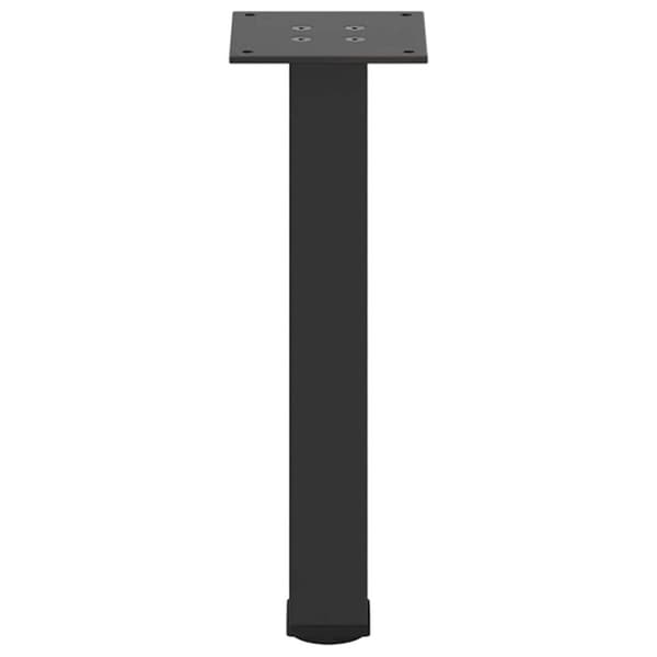 vidaXL Soffbordsben 4 st svart 42-44 cm stål
