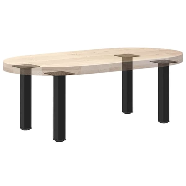 vidaXL Soffbordsben 4 st svart 42-44 cm stål