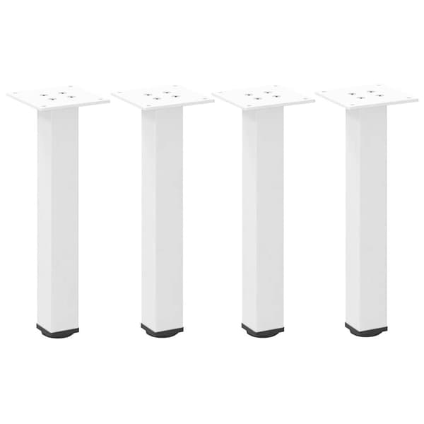 vidaXL Salongbordben 4 stk hvite 42–44 cm stål