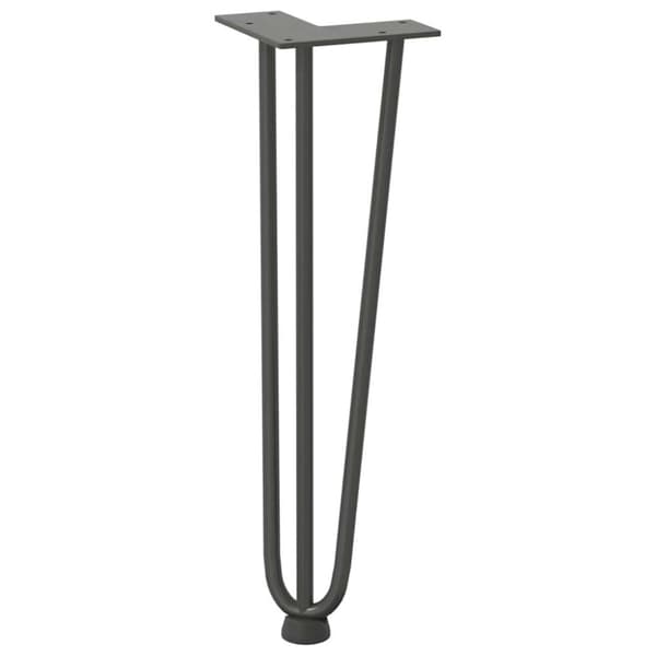 vidaXL Hiusneula jalat sohvapöydälle 4 kpl antrasiitti 42 cm umpiteräs