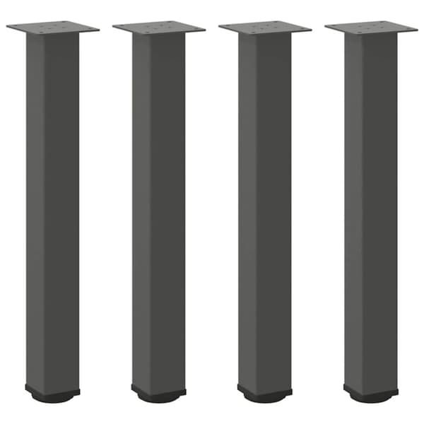 vidaXL Konsolipöydän jalat 4 kpl antrasiittia 72-74 cm teräs