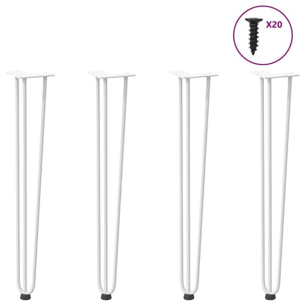 vidaXL Hiusneulajalat konsolipöytiin konsolipöydälle 4 kpl 72 cm