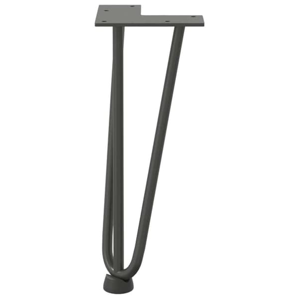 vidaXL Hiusneula jalat sohvapöydälle 4 kpl antrasiitti 30 cm umpiteräs