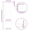 Pikkukuva 10 / 10: vidaXL Sohvapöydän jalat 4 kpl valkoinen 42-44 cm teräs