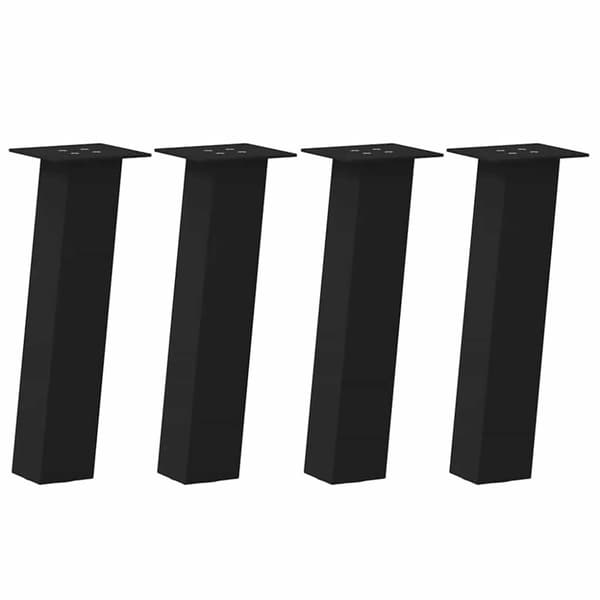 vidaXL Sohvapöydän jalat 4 kpl Musta 42 cm Teräs