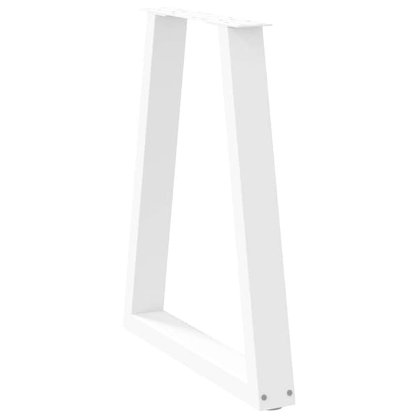 vidaXL Ruokapöydän jalat V-muotoiset 2 kpl valkoinen 60x(72-73) cm teräs