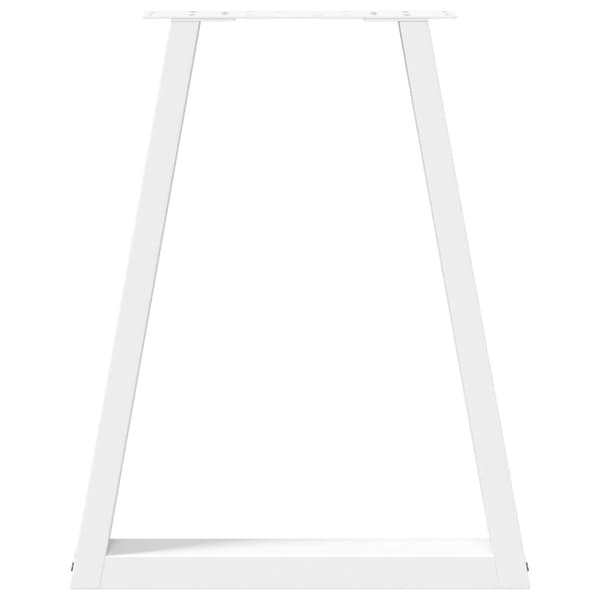 vidaXL Ruokapöydän jalat V-muotoiset 2 kpl valkoinen 60x(72-73) cm teräs