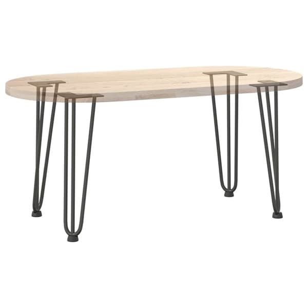 vidaXL Hårnålsformade bordsben 4 st antracit 42 cm massivt stål