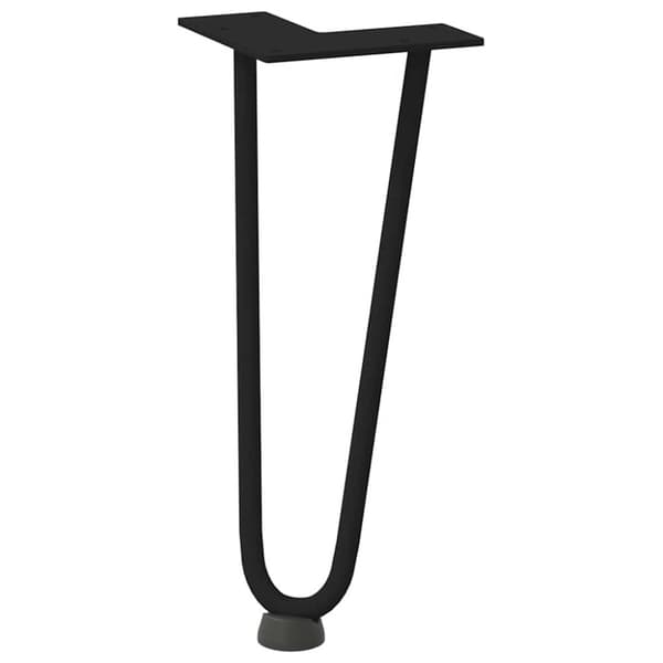 vidaXL Hiusneula Pöytäjalat 4 kpl musta 30 cm kiinteä teräs