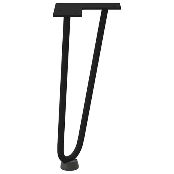 vidaXL Hiusneula Pöytäjalat 4 kpl musta 30 cm kiinteä teräs