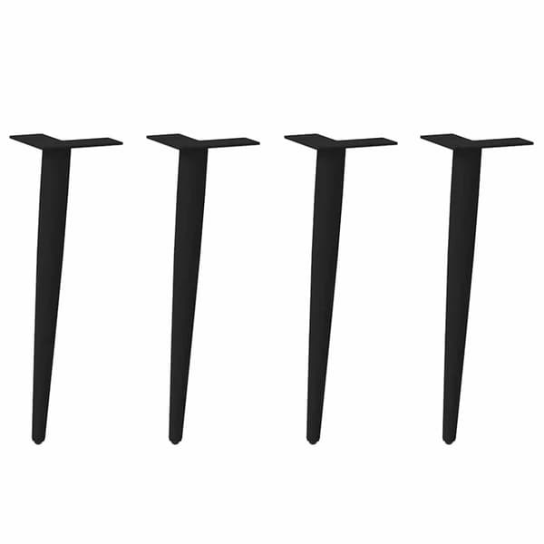 vidaXL Sofabordben konisk form 4 stk. 30-31 cm stål sort