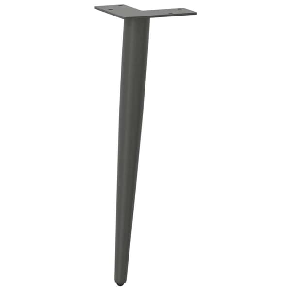 vidaXL Soffbordsben konisk form 4 st antracit 30-31 cm stål