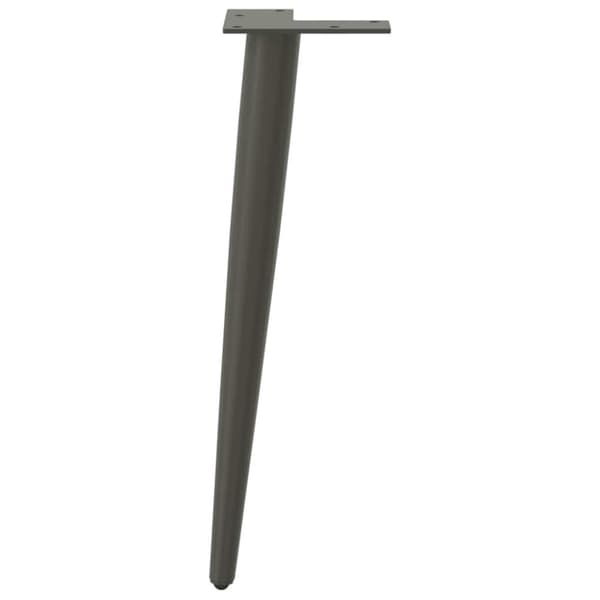 vidaXL Soffbordsben konisk form 4 st antracit 30-31 cm stål