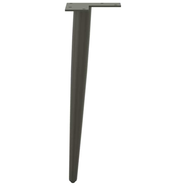 vidaXL Soffbordsben konisk form 4 st antracit 30-31 cm stål
