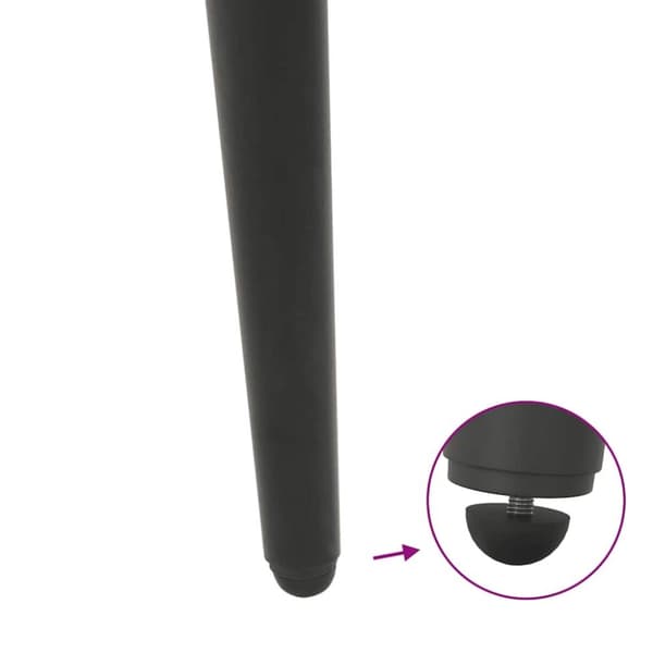 vidaXL Soffbordsben konisk form 4 st antracit 30-31 cm stål