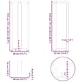 Miniatyrbilde 10 av 10: vidaXL Barbordben T-formet 2 stk antrasitt 40x35x(110-111) cm stål
