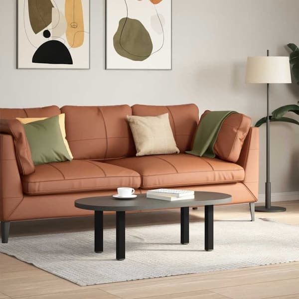 vidaXL Salongbordben 4 stk svart 30-32 cm stål