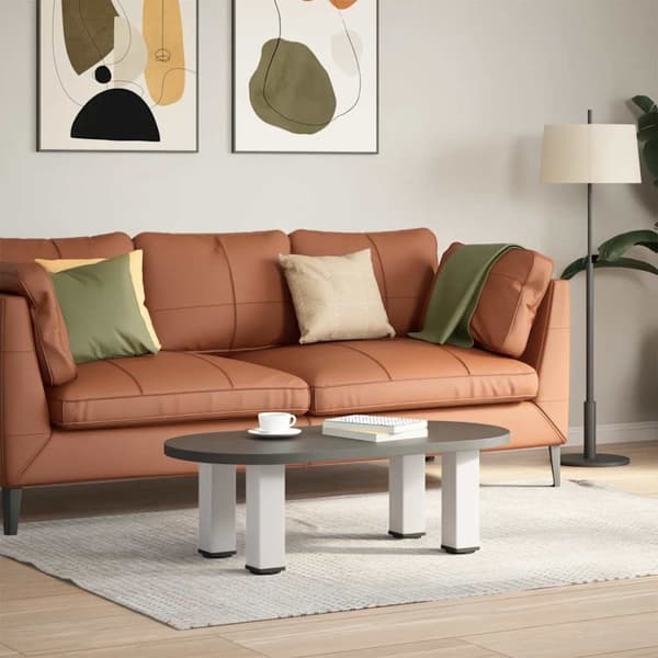 vidaXL Soffbordsben 4 st vit 30-32 cm stål
