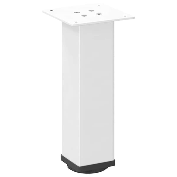 vidaXL Soffbordsben 4 st vit 30-32 cm stål