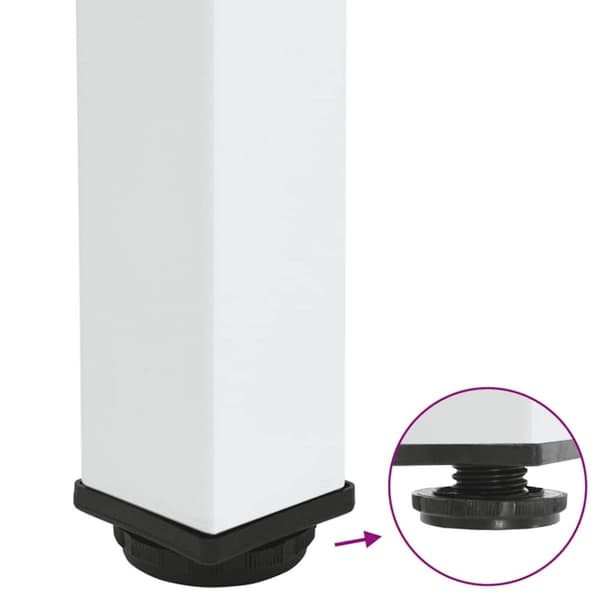 vidaXL Soffbordsben 4 st vit 30-32 cm stål