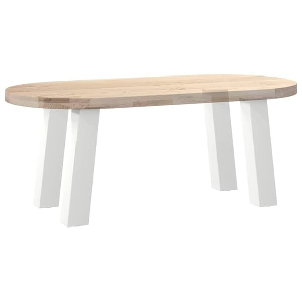 vidaXL Soffbordsben 4 st vit 42 cm stål