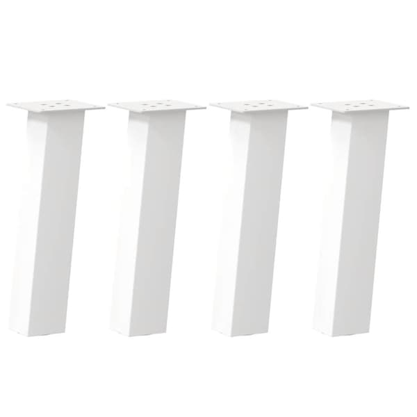 vidaXL Soffbordsben 4 st vit 42 cm stål