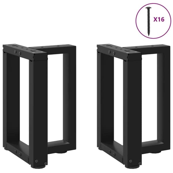 vidaXL Sohvapöydän jalat T-muotoiset 2 kpl musta 38x25x(42-43) cm teräs