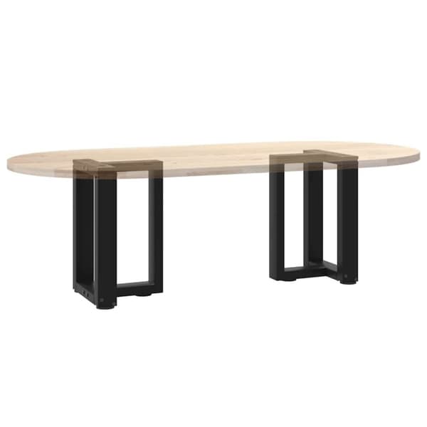 vidaXL Sohvapöydän jalat T-muotoiset 2 kpl musta 38x25x(42-43) cm teräs