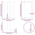 Pikkukuva 10 / 10: vidaXL Sohvapöydän jalat T-muotoiset 2 kpl musta 38x25x(42-43) cm teräs