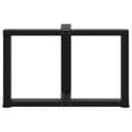Miniatyrbilde 6 av 10: vidaXL Salongbordben T-formet 2 stk svart 60x25x(42-43) cm stål