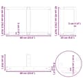 Miniatyrbilde 10 av 10: vidaXL Salongbordben T-formet 2 stk svart 60x25x(42-43) cm stål