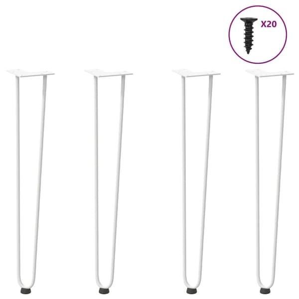 vidaXL Hiusneulajalat konsolipöytiin konsolipöydälle 4 kpl 72 cm
