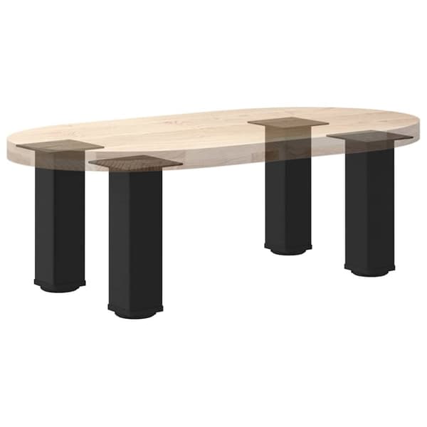 vidaXL Salongbordben 4 stk svart 30-32 cm stål