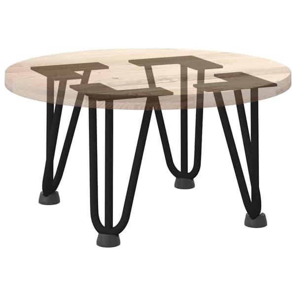 vidaXL Hiusneula Pöytäjalat 4 kpl Musta 20 cm Kiinteä teräs