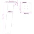 Miniatyrbilde 10 av 10: vidaXL Salongbordben 4 stk hvit 30 cm stål