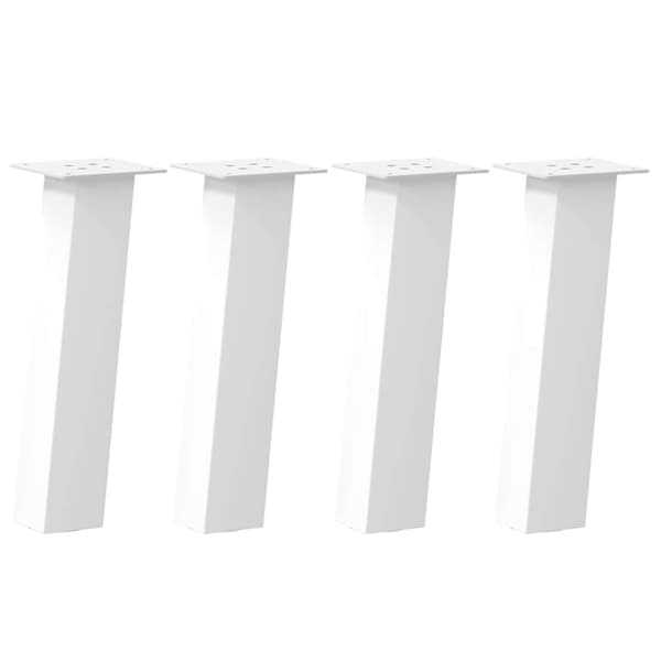 vidaXL Salongbordben 4 stk hvit 30 cm stål